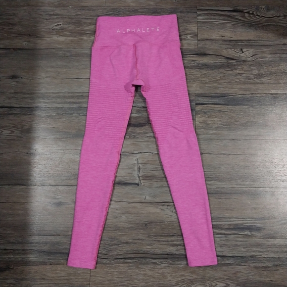 Alphalete Pink Stretch Leggings Size Small Womens Activewear Leggings - Picture 3 of 9